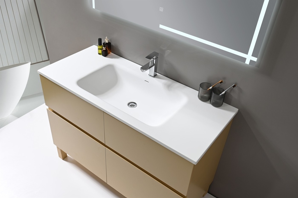 MEUBLE SALLE DE BAIN AVEC VASQUE ET MIROIR LED - KARENE