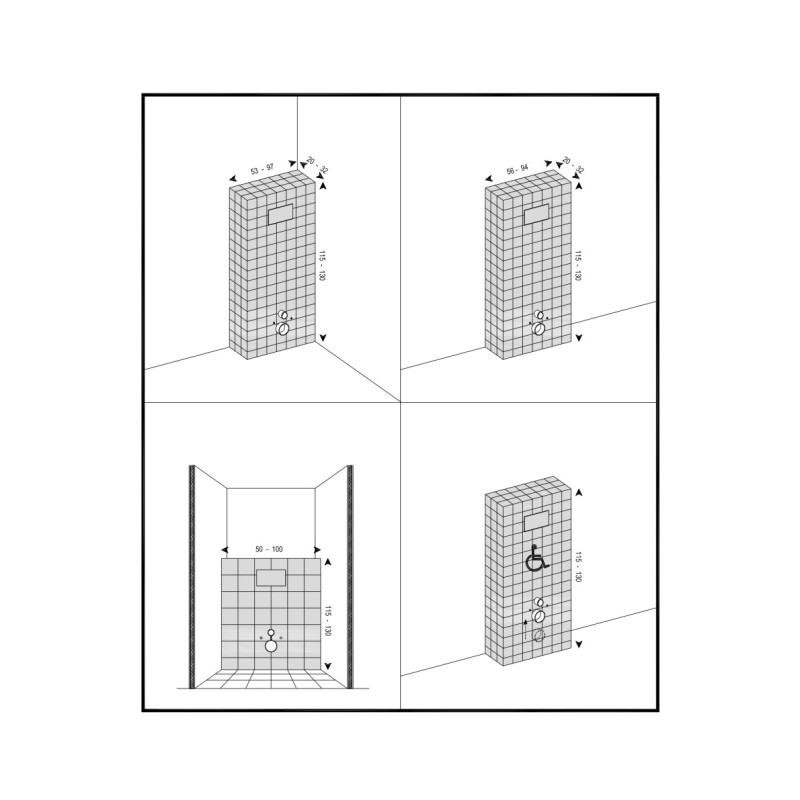 HABILLAGE POUR BATI-SUPPORT WC - MAKU