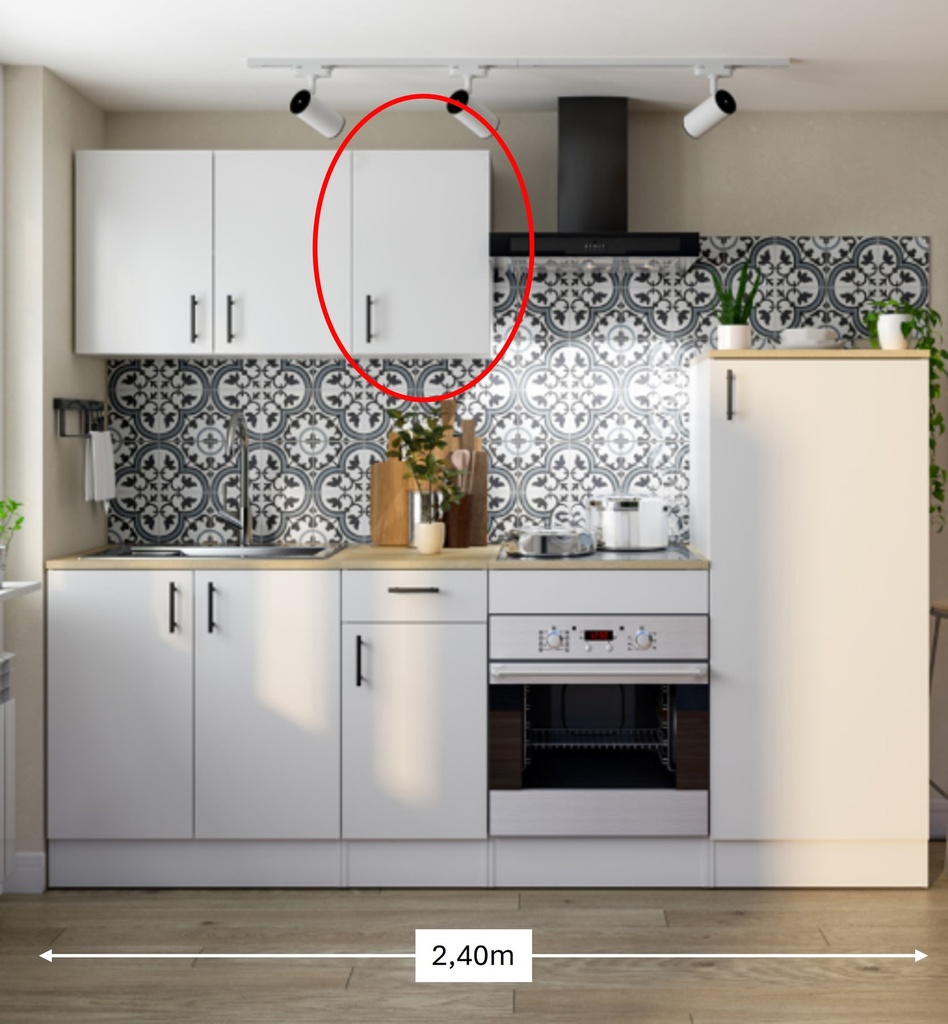 CUISINE - MEUBLE HAUT - 1 PORTE - 40CM - KIRAKIT