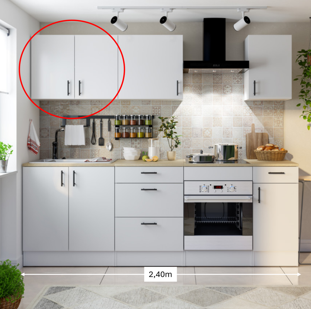 CUISINE - MEUBLE HAUT - 2 PORTES - 80CM - KIRAKIT