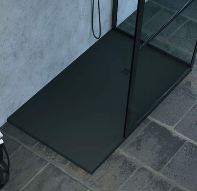 RECEVEUR DE DOUCHE noir MAINTY120 - EXTRA PLAT