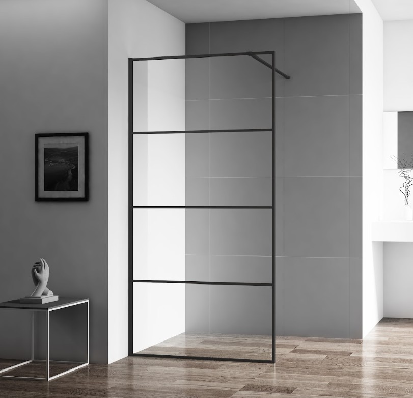 PAROI DE DOUCHE noir sérigraphié GULFA-140