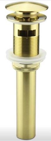 BONDE - LAVABO doré AVEC TROP PLEIN SUSHI