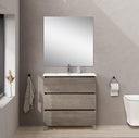 MEUBLE SALLE DE BAIN + VASQUE + MIROIR + PIEDS- BORDEUS-80cm- JOPLIN