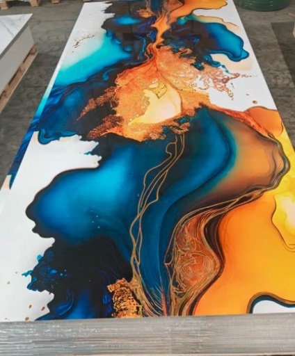 [HH24818] PLAQUE PVC MURALE OR/BLC/NOIR- 122*280 CM