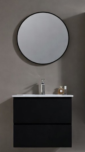 [SPV-2010-noir] MEUBLE SALLE DE BAIN SIMPLE VASQUE - KOMBA1 NOIR