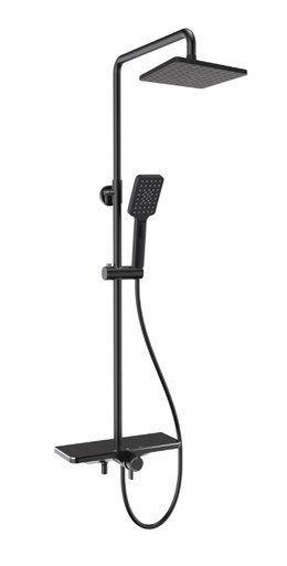 [SF3030AB-1S] COLONNE DE DOUCHE noir BUKANE-BLACK-CARRE